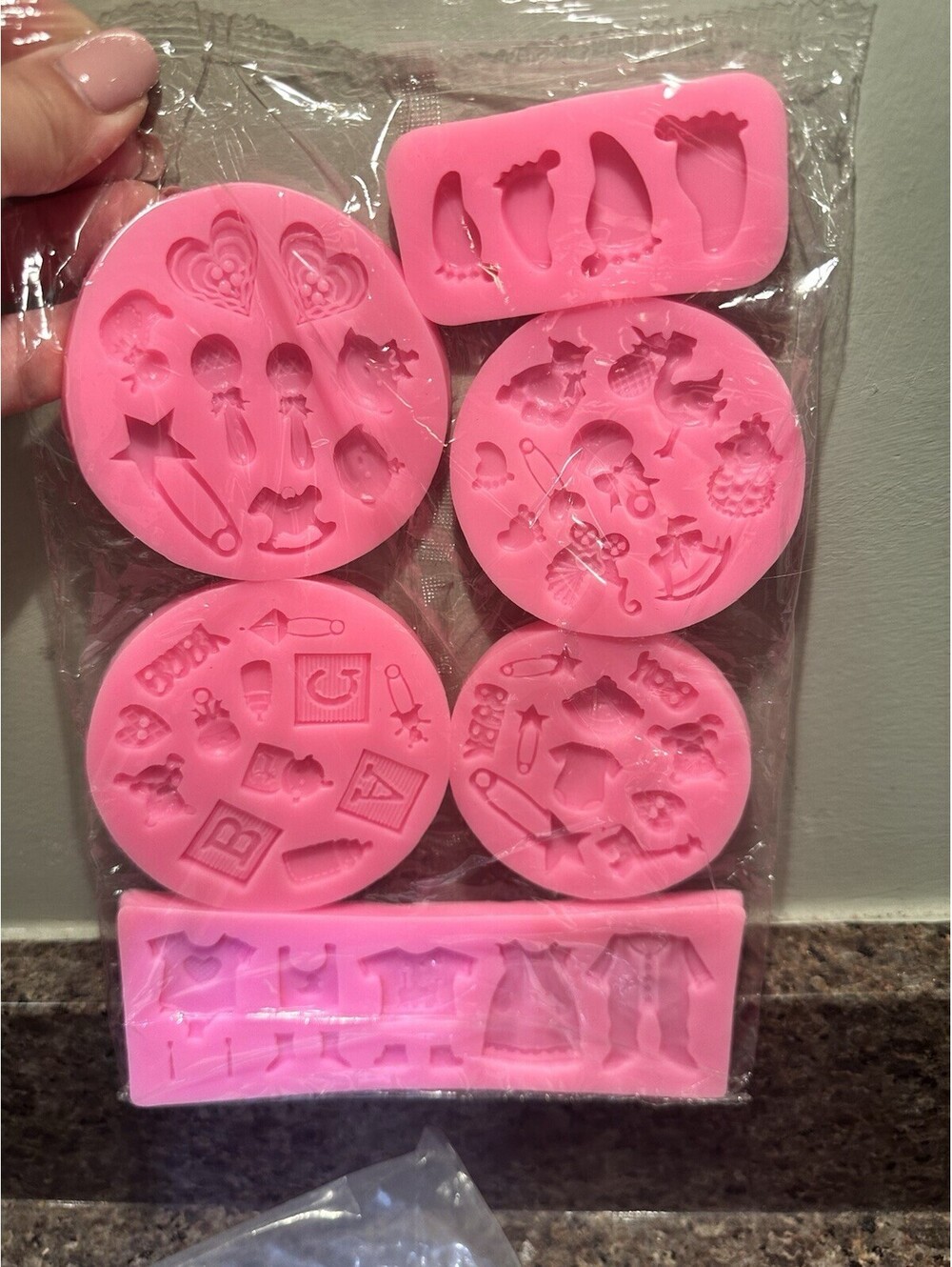 6 Pack Cute Baby Silicone Fondant Mold Cake Decorating Chocolate Candy Mold